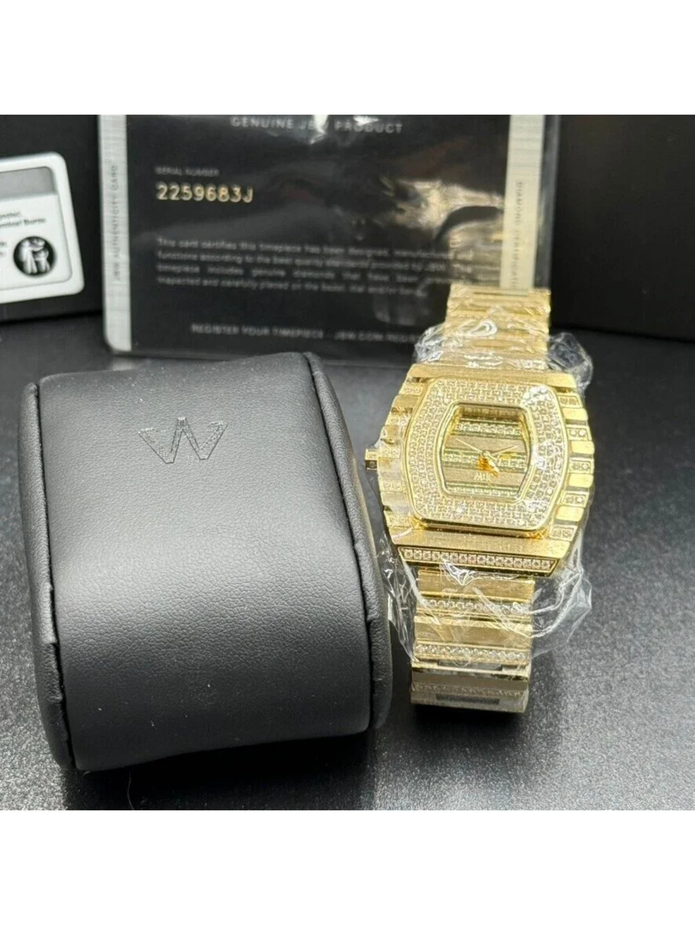 JBW Women's Gold Tone Crystal Accented Watch